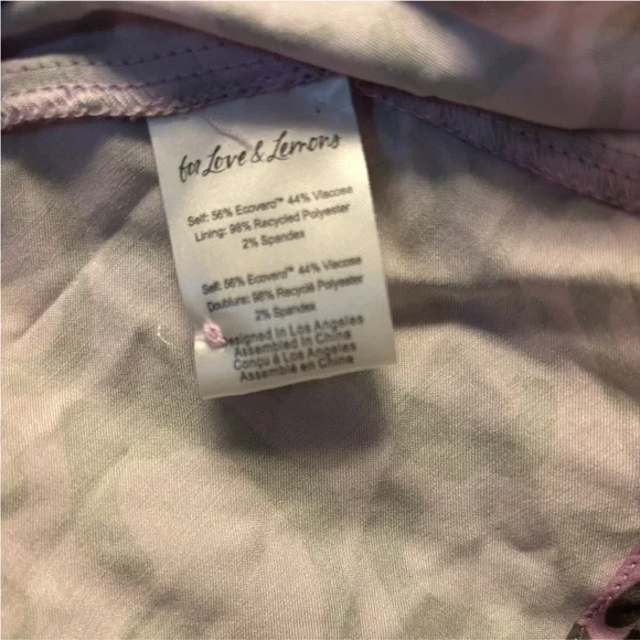 NWT For Love & Lemons June Dress Lilac Animal Print S - Picture 4 of 7